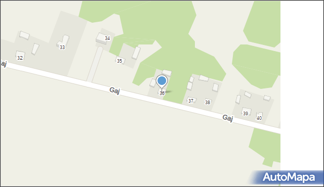 Gaj, Gaj, 36, mapa Gaj