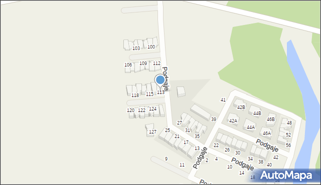 Gaj, Gaj, 113, mapa Gaj