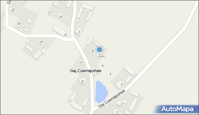 Gaj Czernięciński, Gaj Czernięciński, 7, mapa Gaj Czernięciński