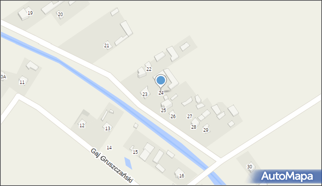 Gaj Gruszczański, Gaj Gruszczański, 24, mapa Gaj Gruszczański