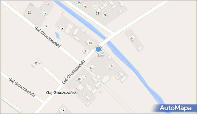 Gaj Gruszczański, Gaj Gruszczański, 33, mapa Gaj Gruszczański