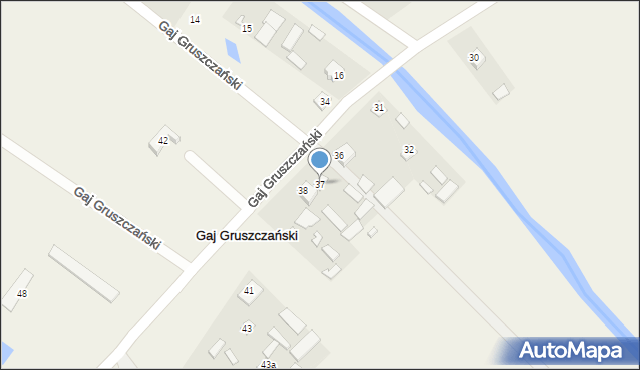 Gaj Gruszczański, Gaj Gruszczański, 37, mapa Gaj Gruszczański