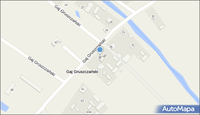 Gaj Gruszczański, Gaj Gruszczański, 38, mapa Gaj Gruszczański