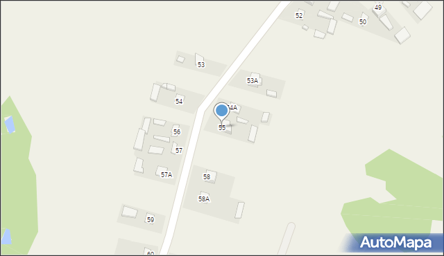 Gaj Gruszczański, Gaj Gruszczański, 55, mapa Gaj Gruszczański