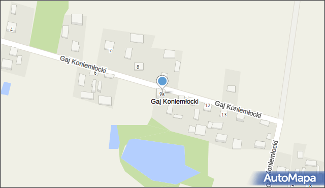 Gaj Koniemłocki, Gaj Koniemłocki, 9a, mapa Gaj Koniemłocki