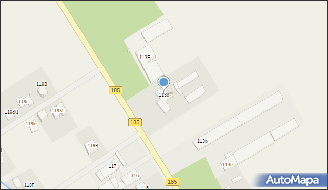 Gaj Mały, Gaj Mały, 113d, mapa Gaj Mały