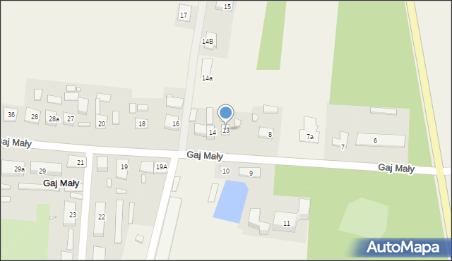 Gaj Mały, Gaj Mały, 13, mapa Gaj Mały
