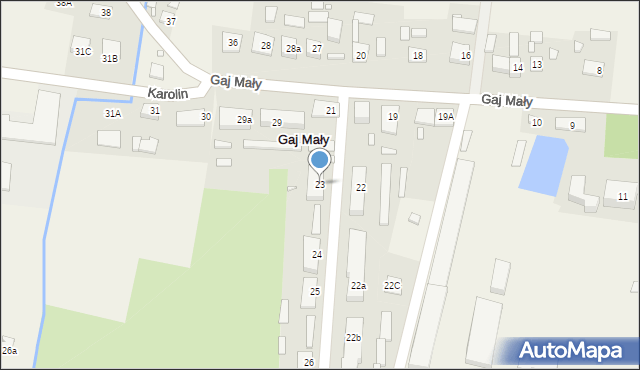 Gaj Mały, Gaj Mały, 23, mapa Gaj Mały