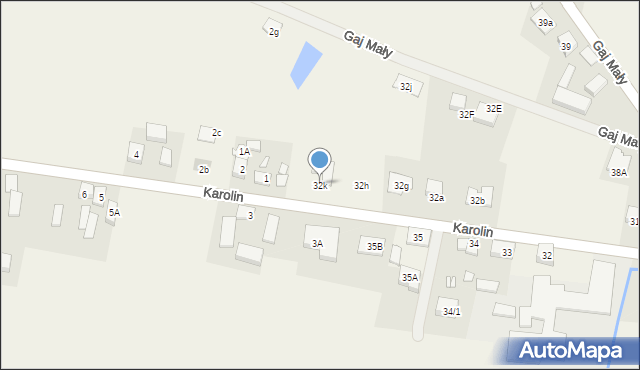 Gaj Mały, Gaj Mały, 32k, mapa Gaj Mały