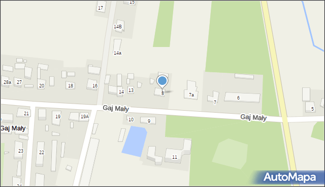 Gaj Mały, Gaj Mały, 8, mapa Gaj Mały