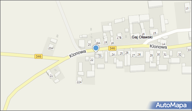 Gaj Oławski, Gaj Oławski, 23A, mapa Gaj Oławski
