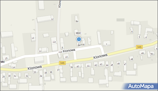 Gaj Oławski, Gaj Oławski, 8A, mapa Gaj Oławski