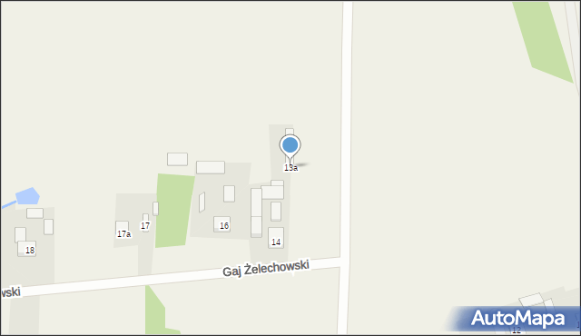 Gaj Żelechowski, Gaj Żelechowski, 13a, mapa Gaj Żelechowski