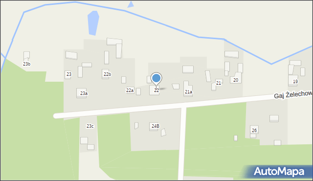 Gaj Żelechowski, Gaj Żelechowski, 22, mapa Gaj Żelechowski