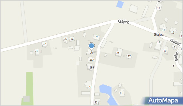 Gajec, Gajec, 28, mapa Gajec