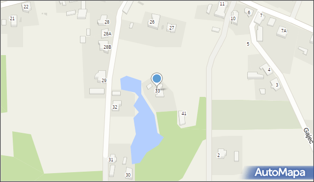 Gajec, Gajec, 33, mapa Gajec