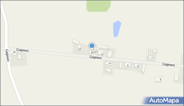 Gajewo, Gajewo, 13, mapa Gajewo