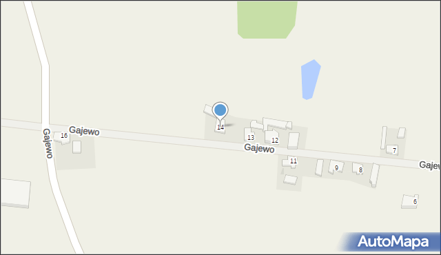 Gajewo, Gajewo, 14, mapa Gajewo