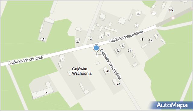 Gajówka Wschodnia, Gajówka Wschodnia, 4, mapa Gajówka Wschodnia