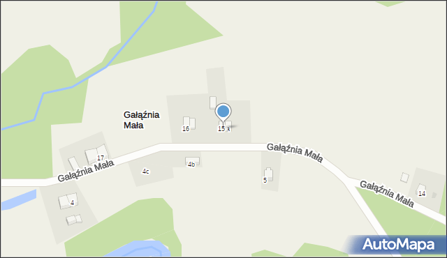 Gałąźnia Mała, Gałąźnia Mała, 15a, mapa Gałąźnia Mała