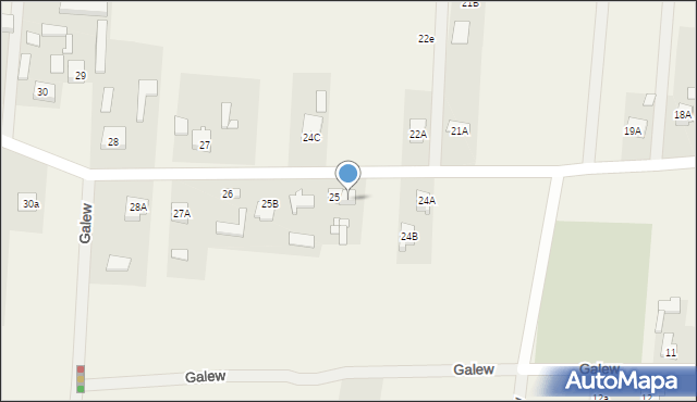 Galew, Galew, 25A, mapa Galew