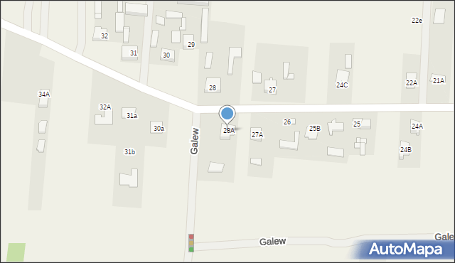 Galew, Galew, 28A, mapa Galew