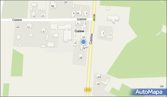 Galew, Galew, 2A, mapa Galew