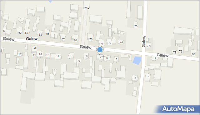 Galew, Galew, 7, mapa Galew