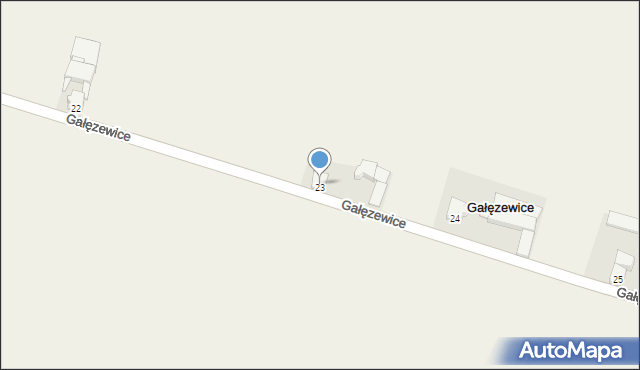 Gałęzewice, Gałęzewice, 23, mapa Gałęzewice
