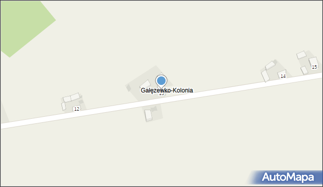 Gałęzewko, Gałęzewko, 13, mapa Gałęzewko