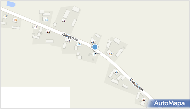 Gałęzewo, Gałęzewo, 17, mapa Gałęzewo