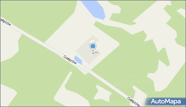 Gałęzów, Gałęzów, 4, mapa Gałęzów