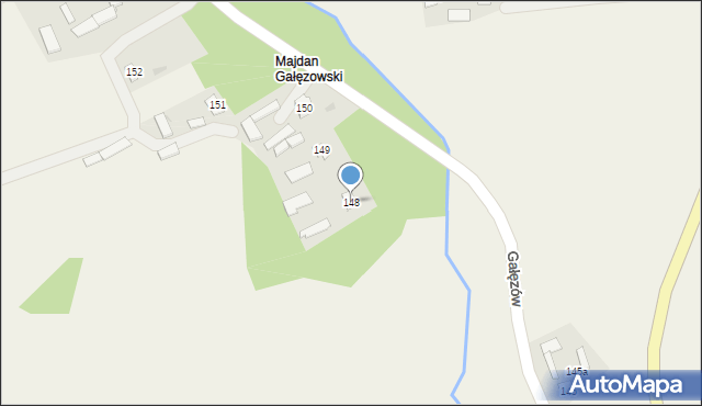 Gałęzów, Gałęzów, 148, mapa Gałęzów