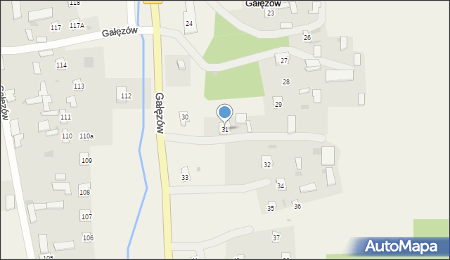 Gałęzów, Gałęzów, 31, mapa Gałęzów