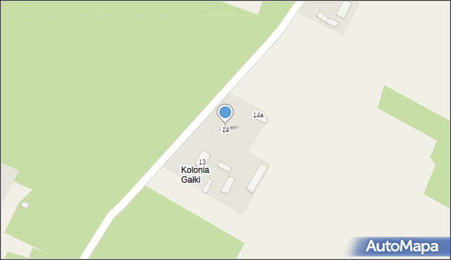 Gałki, Gałki, 14, mapa Gałki