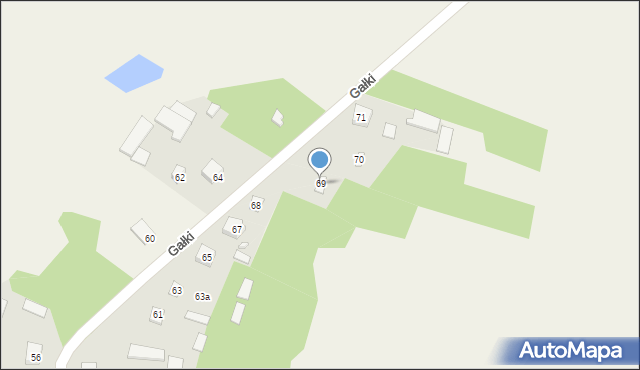 Gałki, Gałki, 69, mapa Gałki