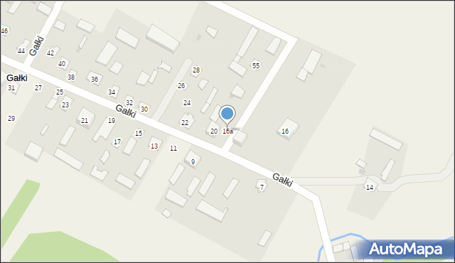 Gałki, Gałki, 16a, mapa Gałki