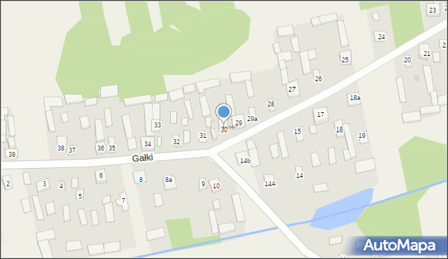 Gałki, Gałki, 30a, mapa Gałki