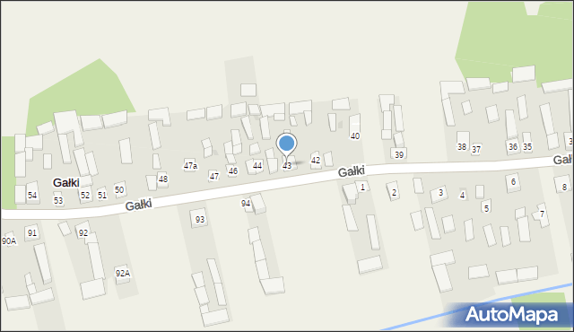 Gałki, Gałki, 43, mapa Gałki