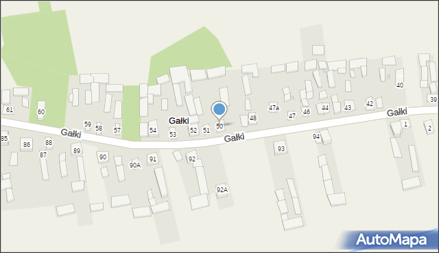 Gałki, Gałki, 50, mapa Gałki