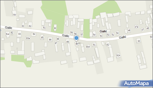 Gałki, Gałki, 90, mapa Gałki
