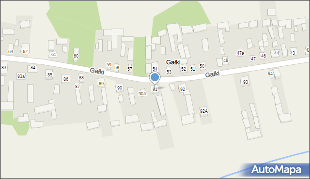 Gałki, Gałki, 91, mapa Gałki