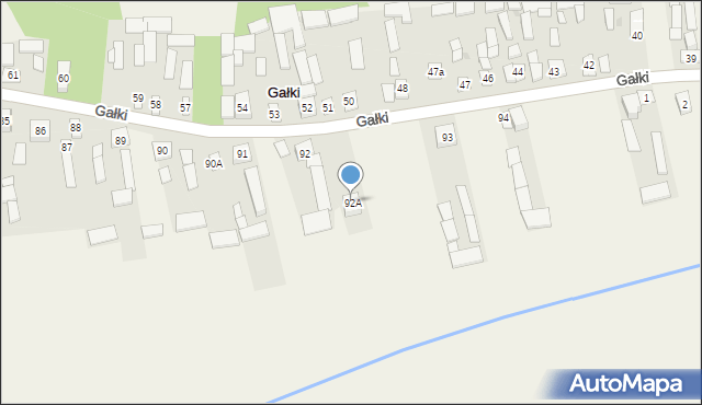 Gałki, Gałki, 92A, mapa Gałki