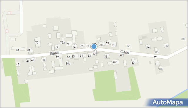 Gałki, Gałki, 32, mapa Gałki