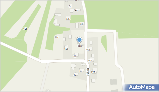 Gałki, Gałki, 61a, mapa Gałki