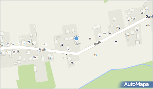 Gałki, Gałki, 86, mapa Gałki