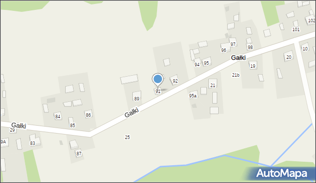 Gałki, Gałki, 91, mapa Gałki