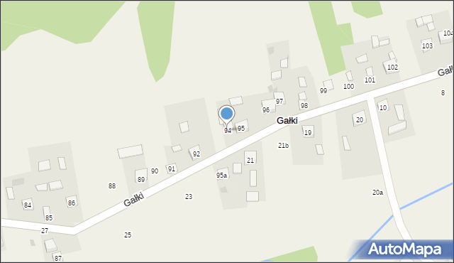 Gałki, Gałki, 94, mapa Gałki