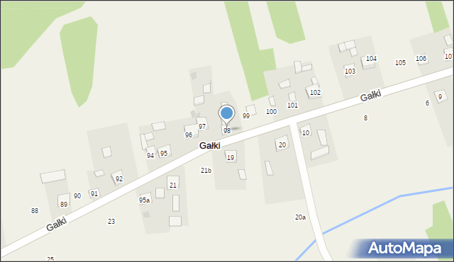 Gałki, Gałki, 98, mapa Gałki