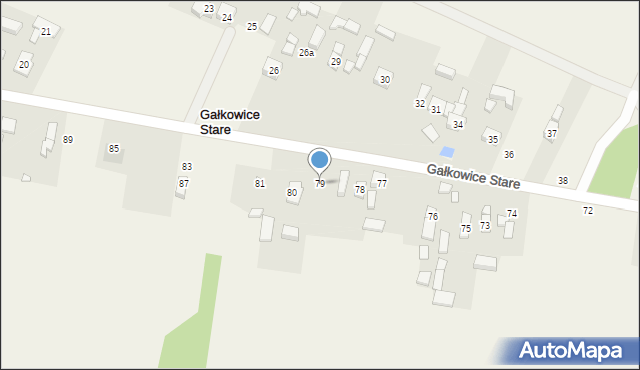 Gałkowice Stare, Gałkowice Stare, 79, mapa Gałkowice Stare